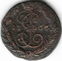 (1766, ЕМ) Монета Россия 1766 год 1/4 копейки   Полушка  XF